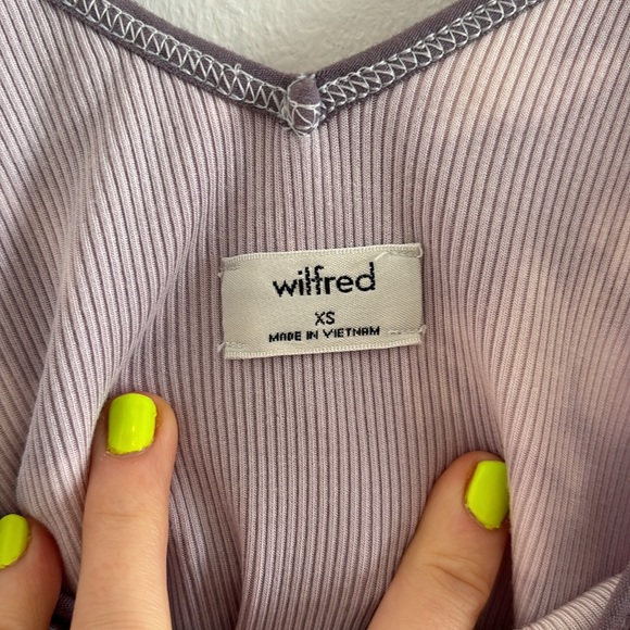 Wilfred | Danette Tie Dye Ribbed Ruffle Bodysuit XS - Picture 3 of 4